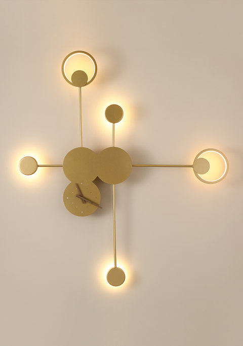 Luxury Wall Lamp with Clock