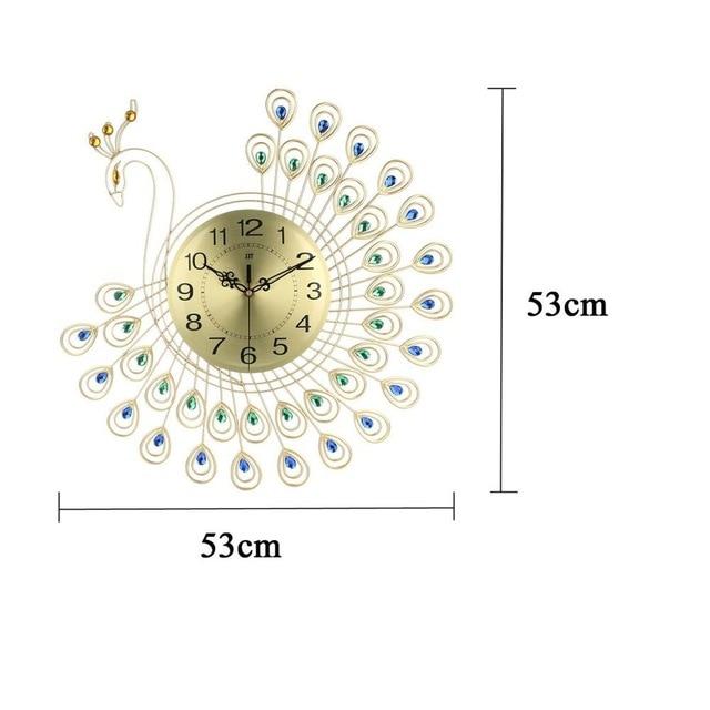 Tiboy - Luxury Peacock 3D Wall Clock– Silky decor