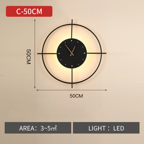 Luxury Wall Lamp with Clock