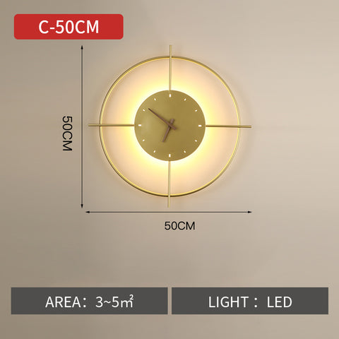 Luxury Wall Lamp with Clock