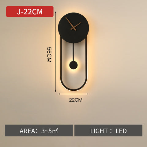 Luxury Wall Lamp with Clock